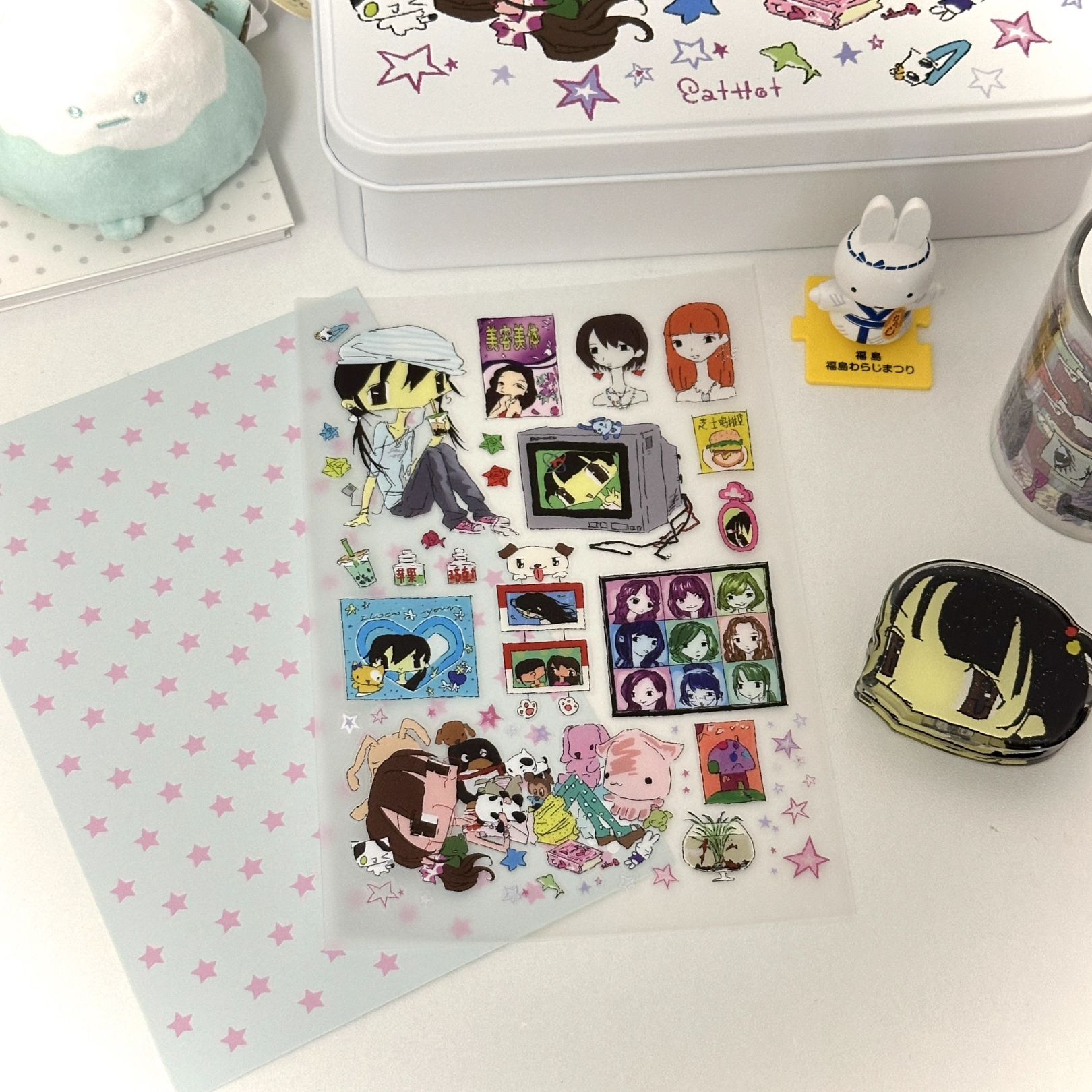 7.45 X EAT HOT - UNDERGROUND MALL STICKER SHEET