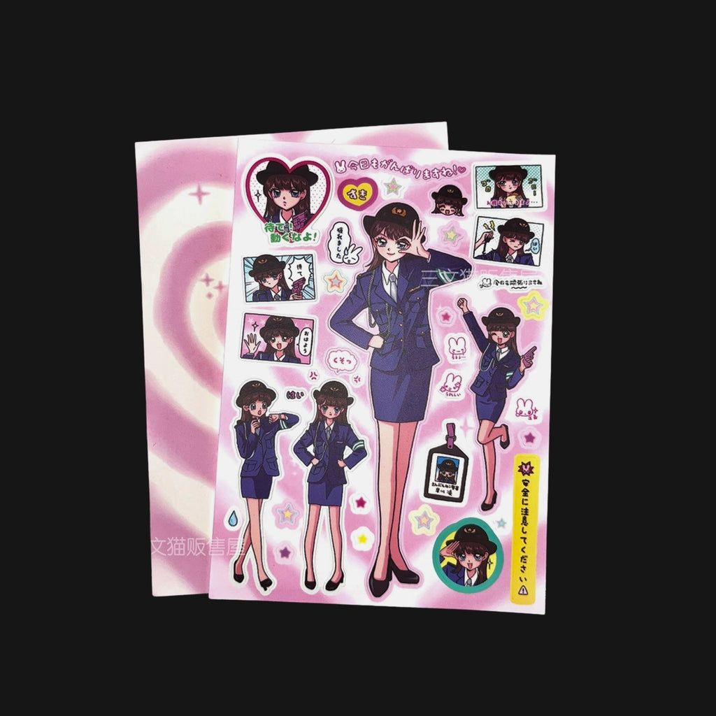 SEVENCAT - SHOWA POLICEWOMEN STICKER SHEET