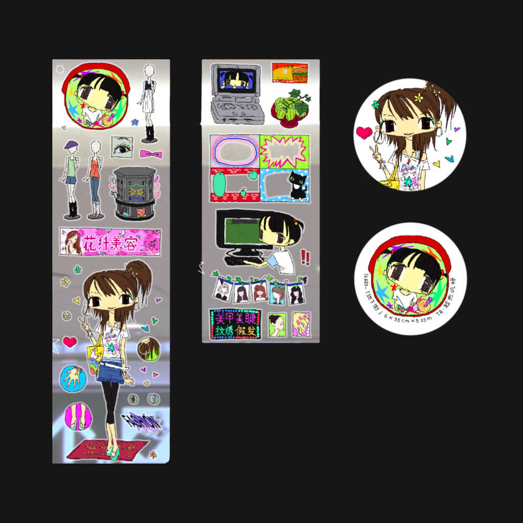 7.45 X EAT HOT - UNDERGROUND MALL STICKER ROLL