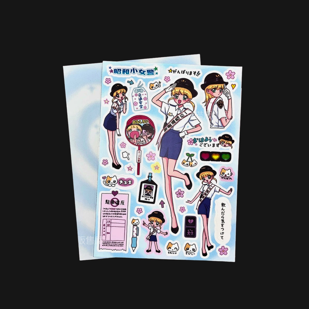 SEVENCAT - SHOWA POLICEWOMEN STICKER SHEET