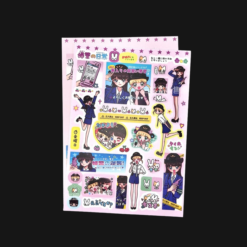 SEVENCAT - SHOWA POLICEWOMEN STICKER SHEET