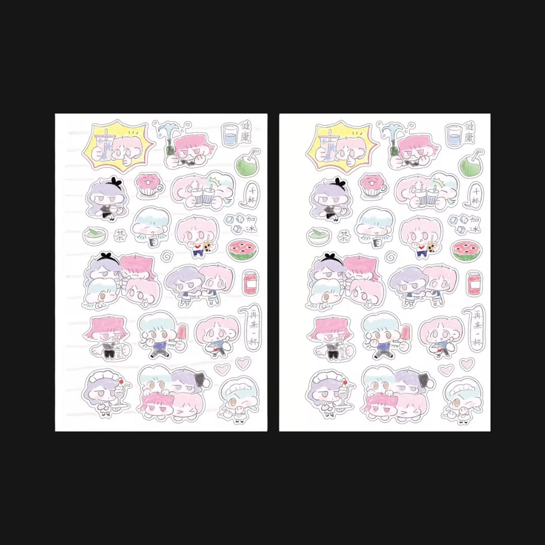 AGUGU - WHAT TO DRINK STICKER SHEET