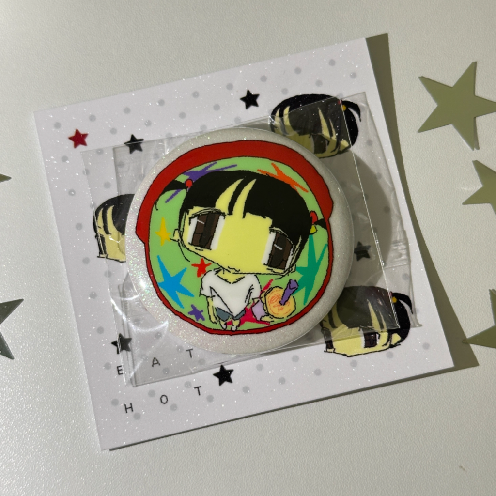 7.45 X EAT HOT - BOBA TRIP KEYCHAIN / CLIP / BADGE