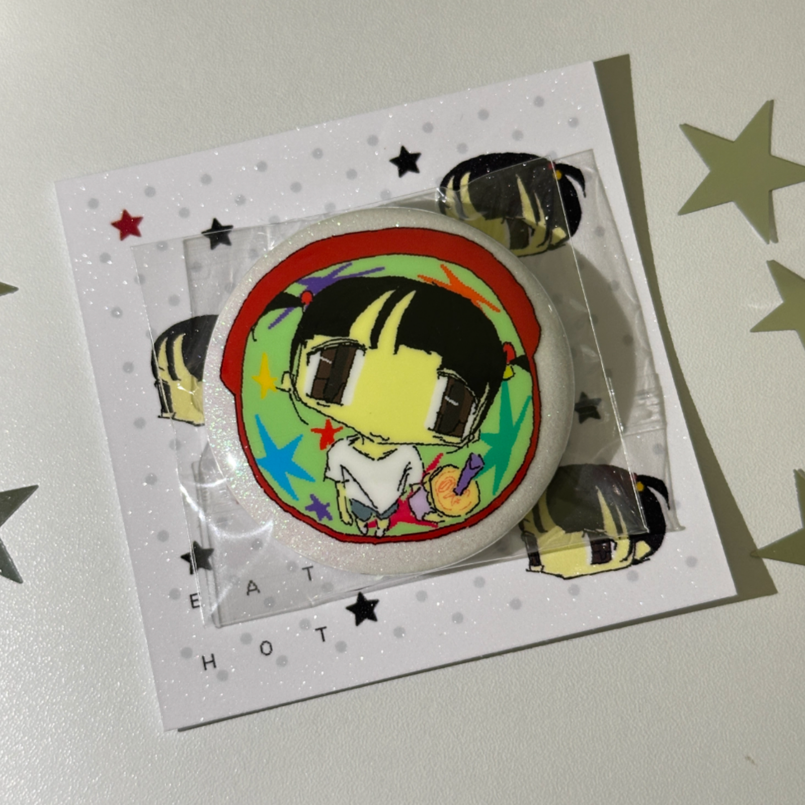 7.45 X EAT HOT - BOBA TRIP KEYCHAIN / CLIP / BADGE