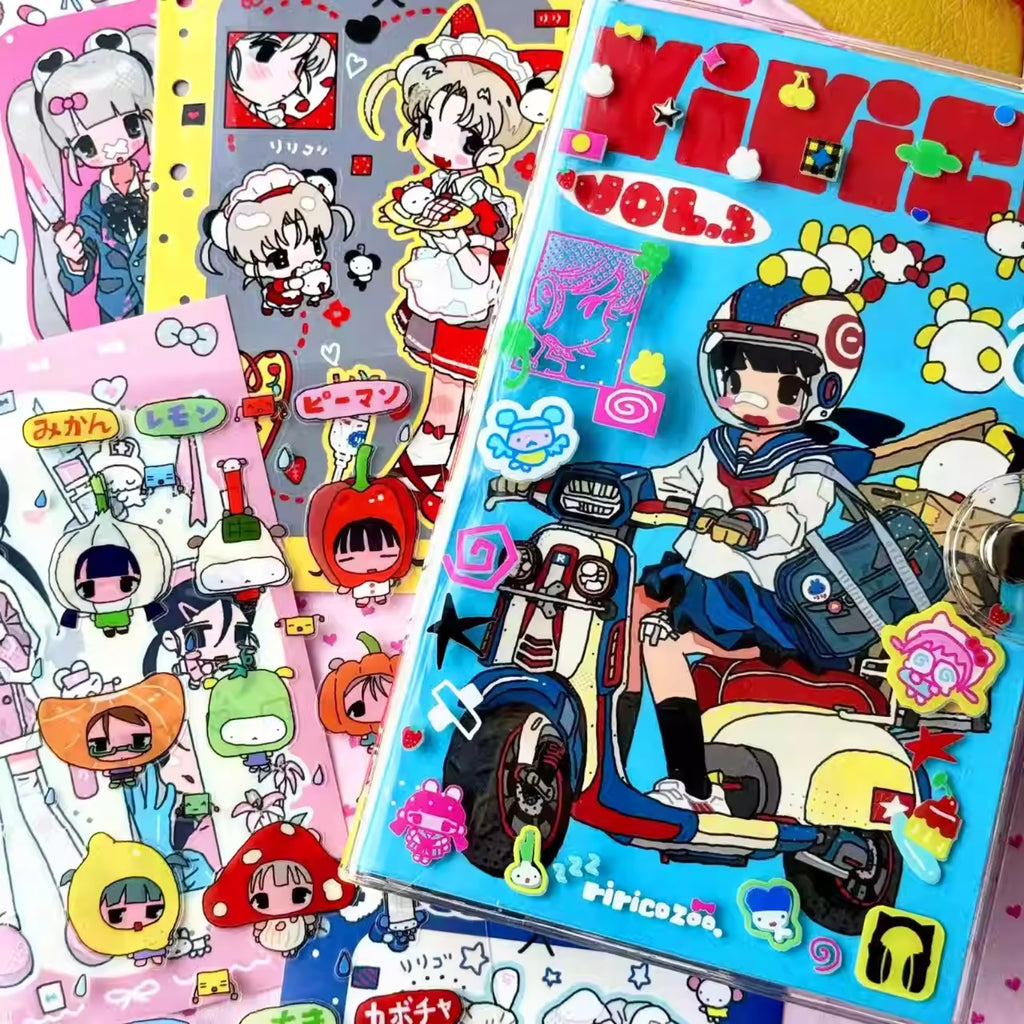 RIRICOZOO - SHOWA FIGURES A6 STICKER BOOK