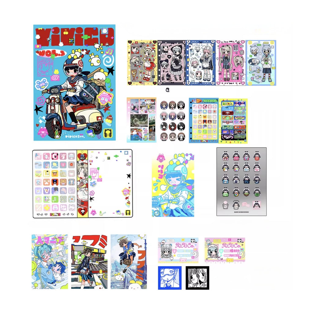 RIRICOZOO - SHOWA FIGURES A6 STICKER BOOK