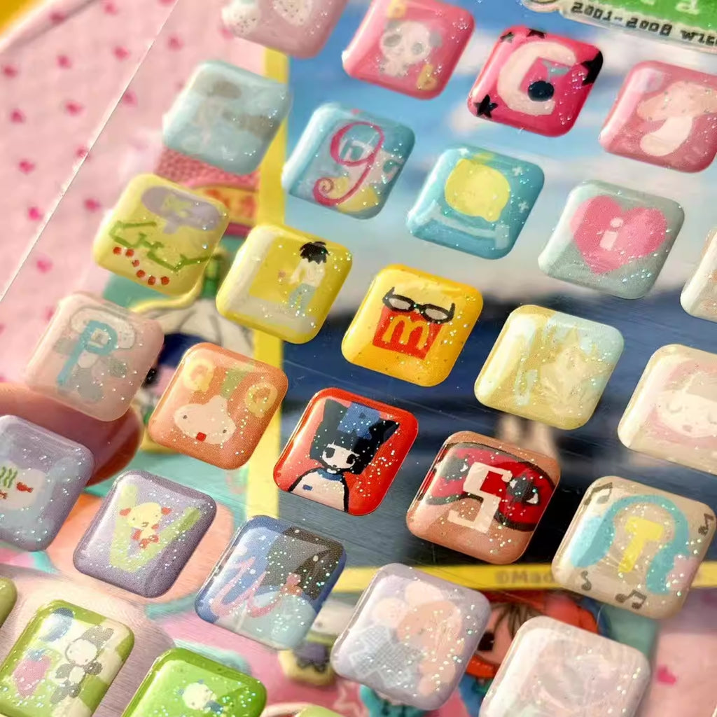 RIRICOZOO - CUBE CANDIES STICKER SHEETS
