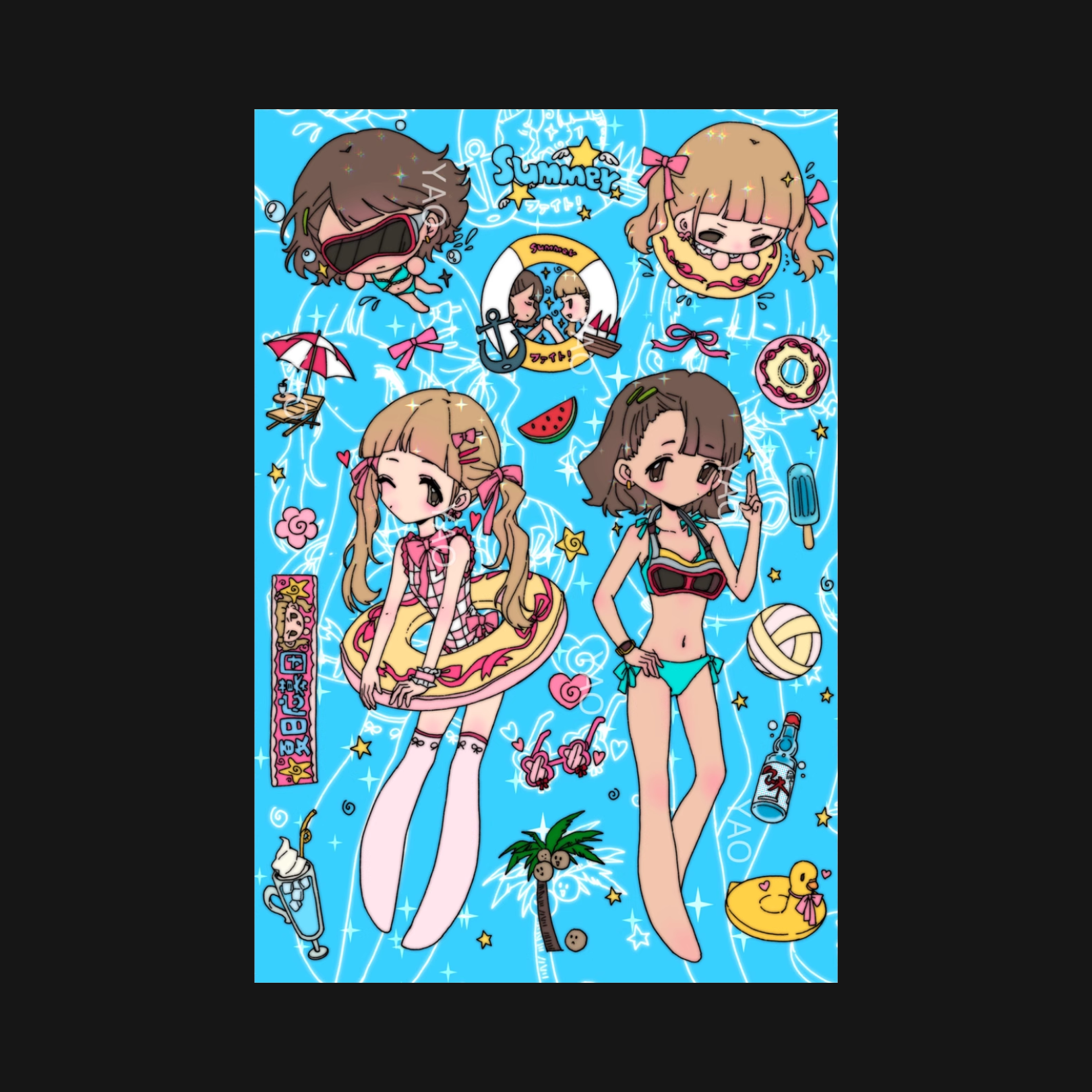YAO - Summer Battle Sticker Sheet