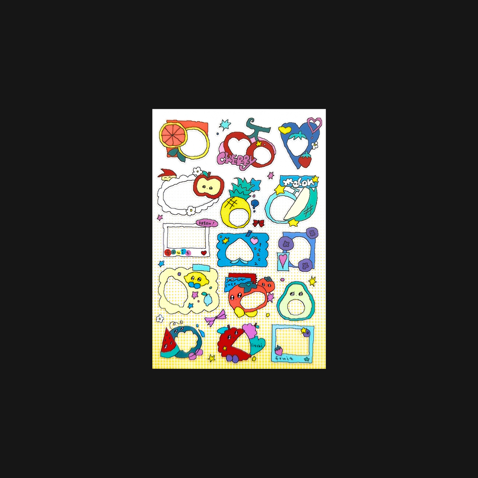 Creamhoney - Fruit Frame Sticker Sheet