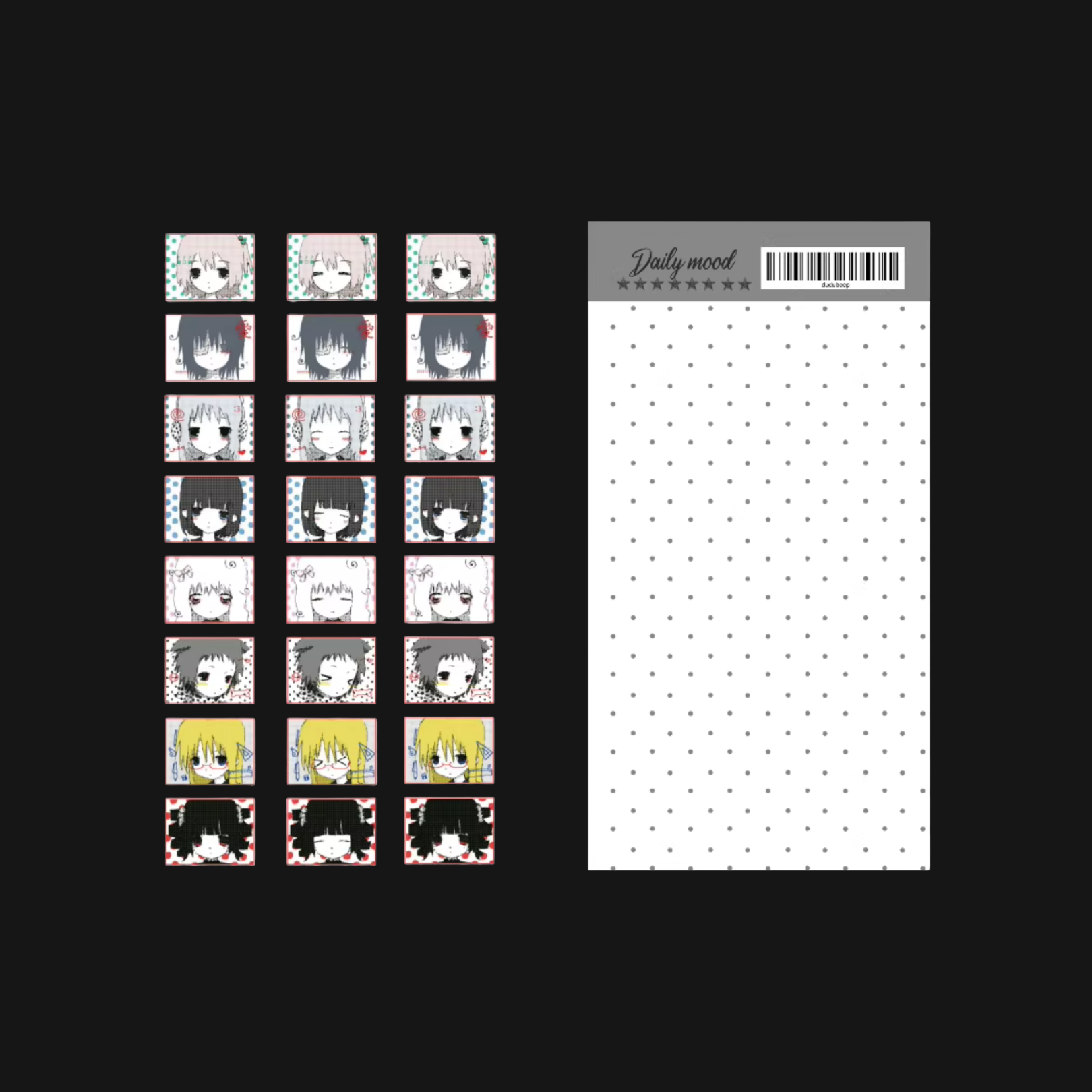 DUDU DEEP - DISTORT CAMPUS STICKER SHEET