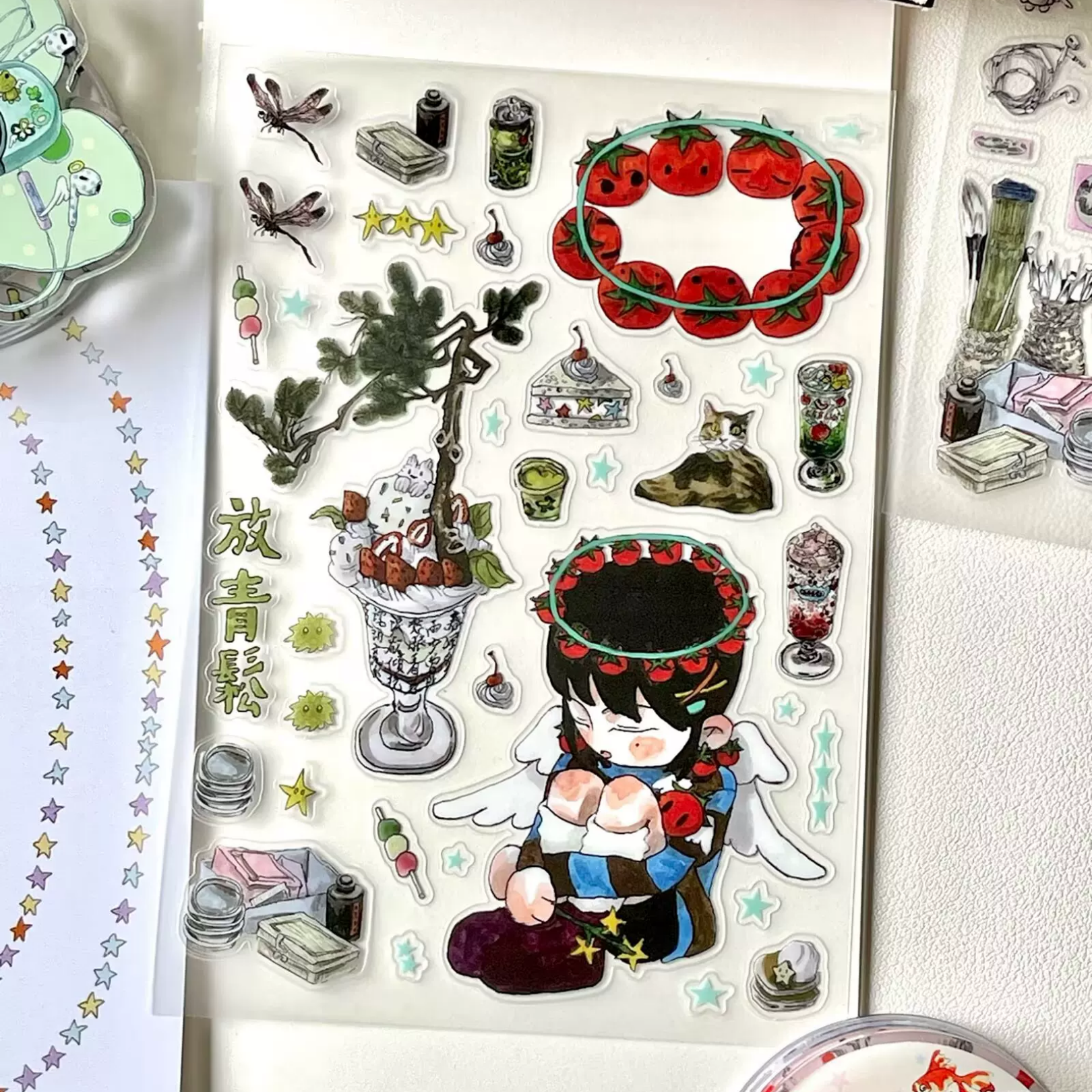 RUILIN ZHAO - TOMATO ANGEL STICKER SHEET