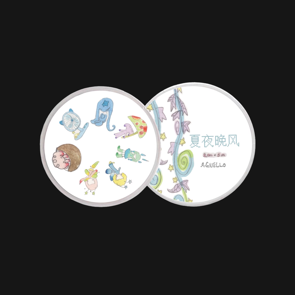 AGNELLO - SUMMER EVENING BREEZE WASHI TAPE STICKER ROLL