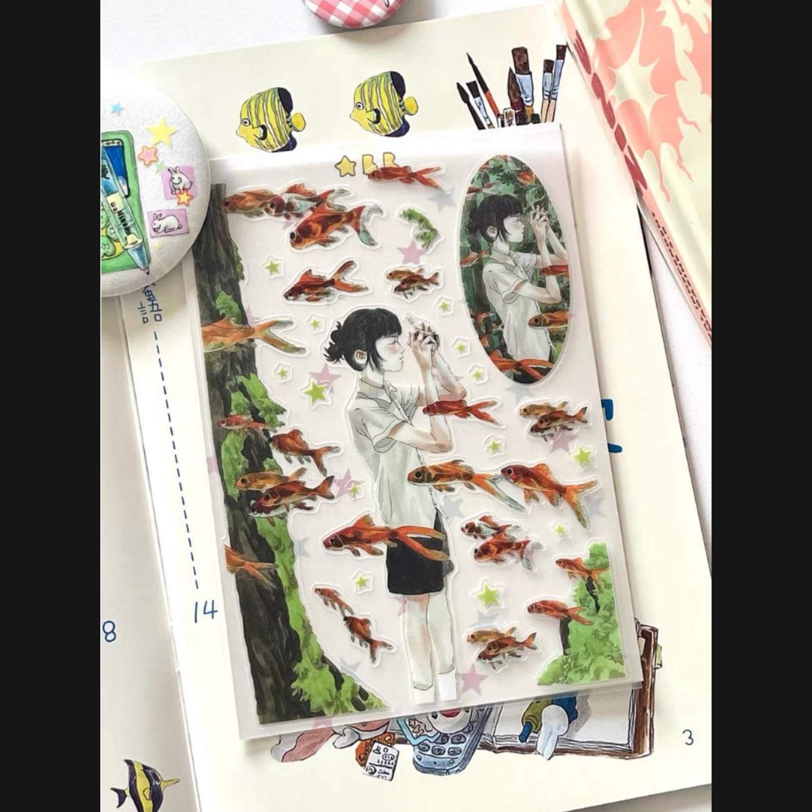 RUILIN ZHAO - FLOWING FISH STICKER SHEET