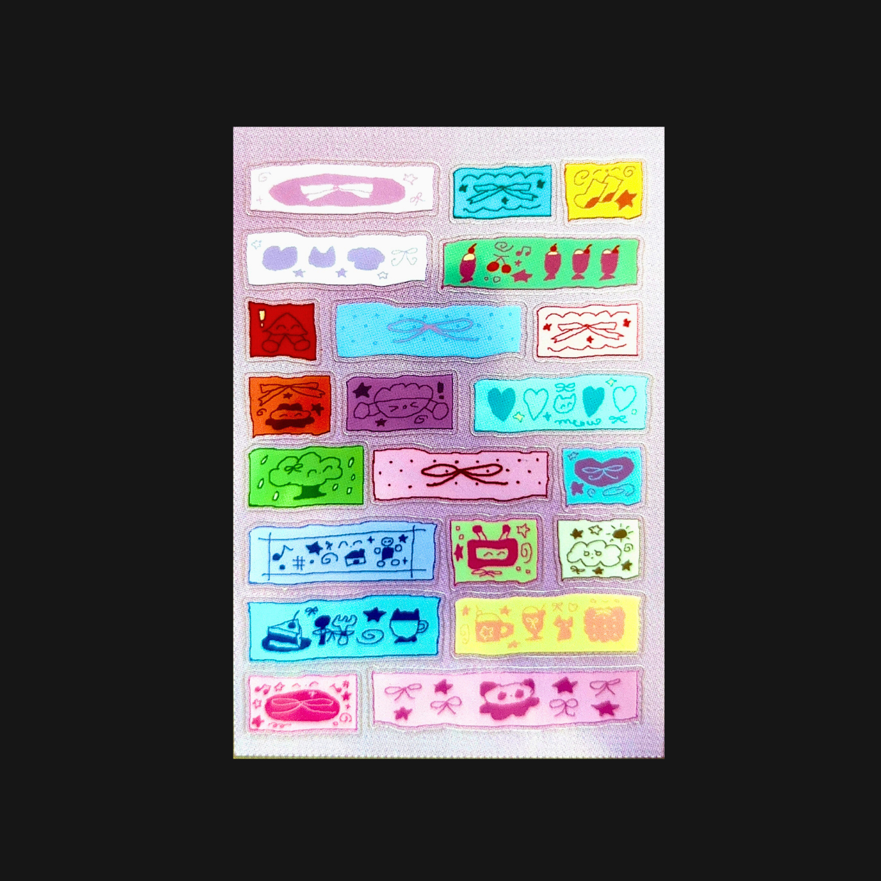 YAO - Cute Line Tags Sticker Sheet