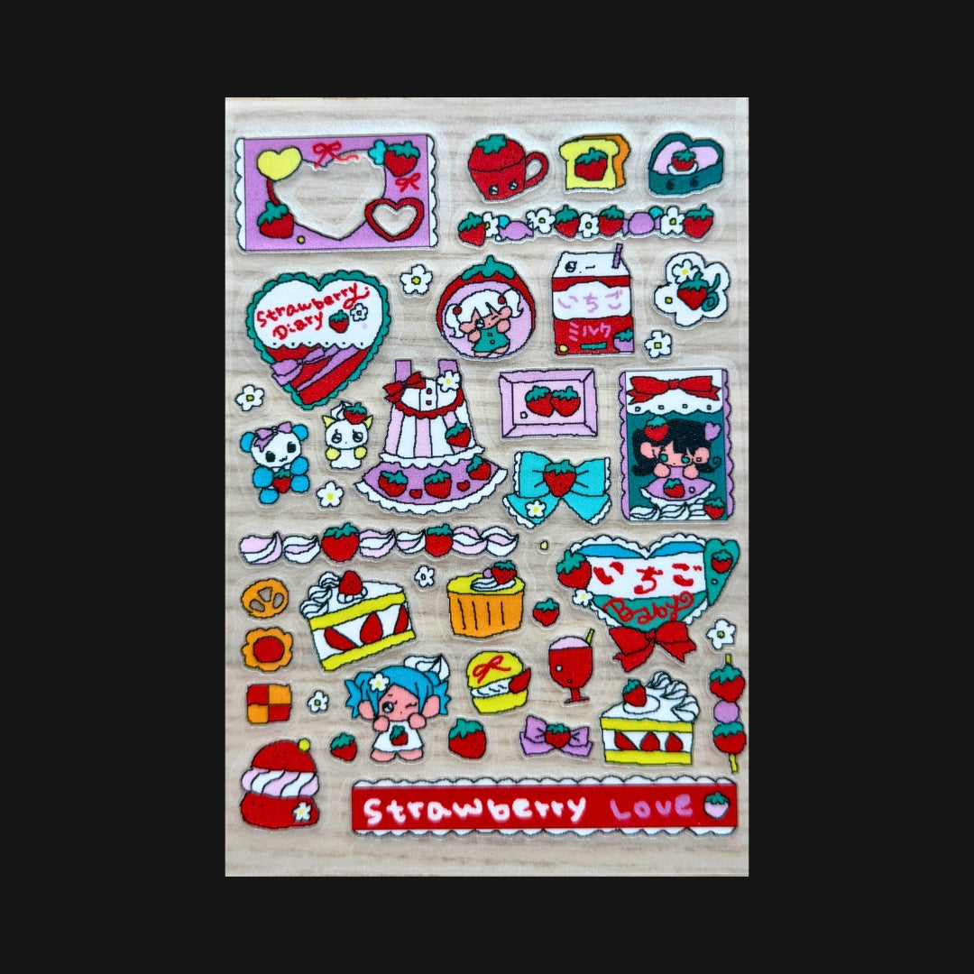 CREAMHONEY - STRAWBERRY LOVE STICKER SHEET