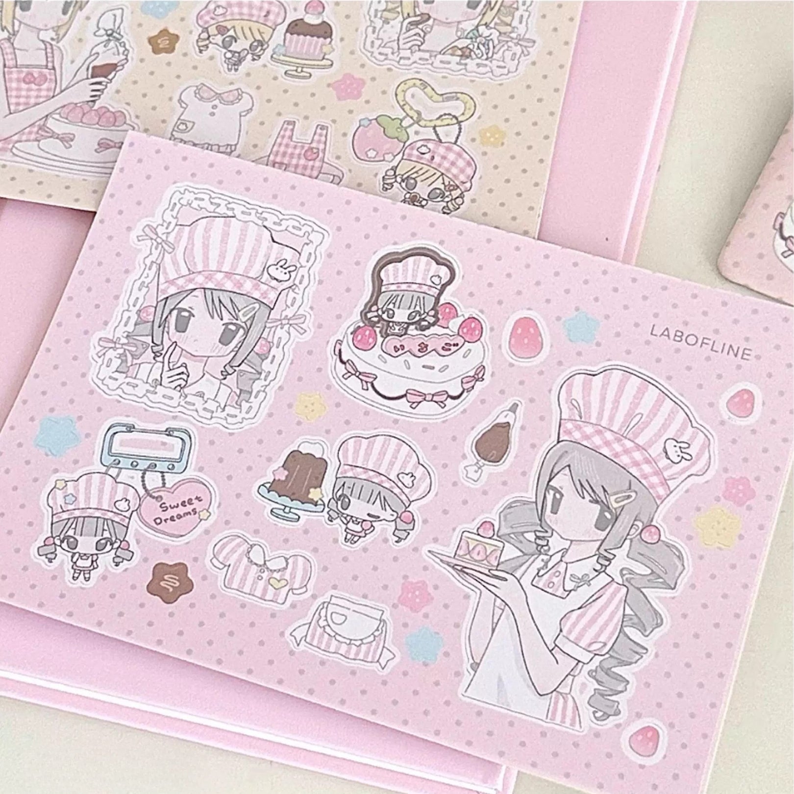 LAB OF LINE - STRAWBERRY CAKE KIMIKO STICKER SHEET
