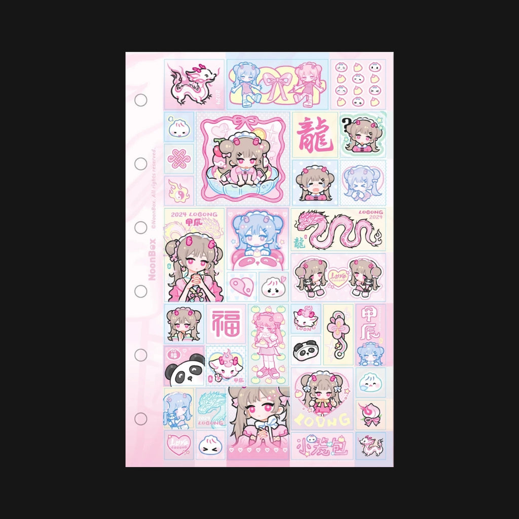 NOONBOX - DRAGON GIRL STICKER SHEET