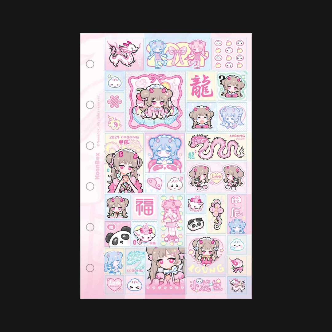 NOONBOX - DRAGON GIRL STICKER SHEET