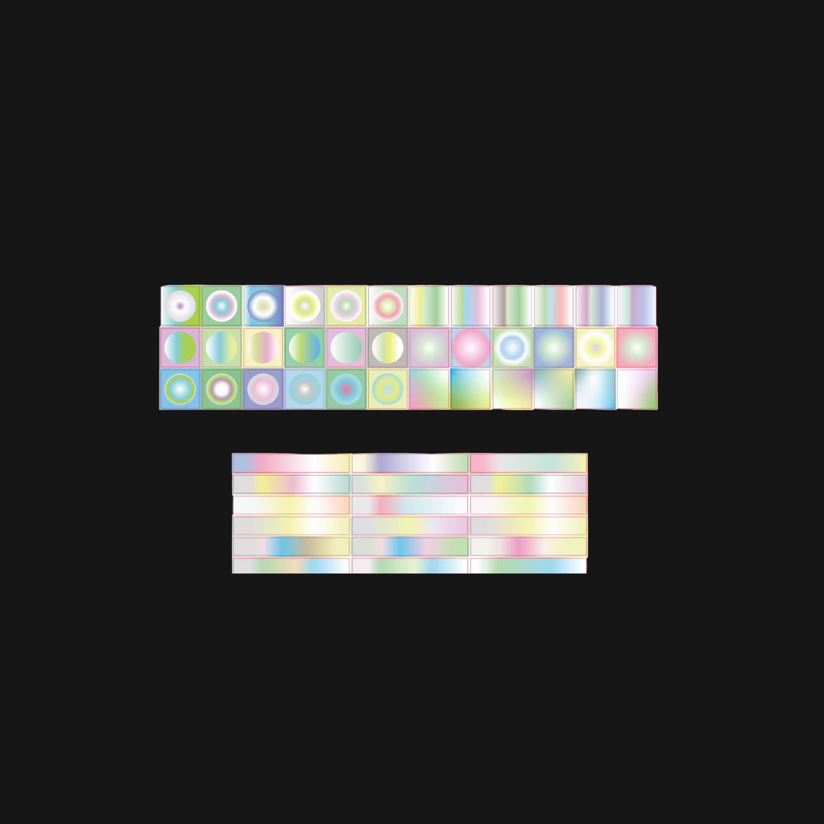 Picnic Museum - Gradient Grid Sticker Roll