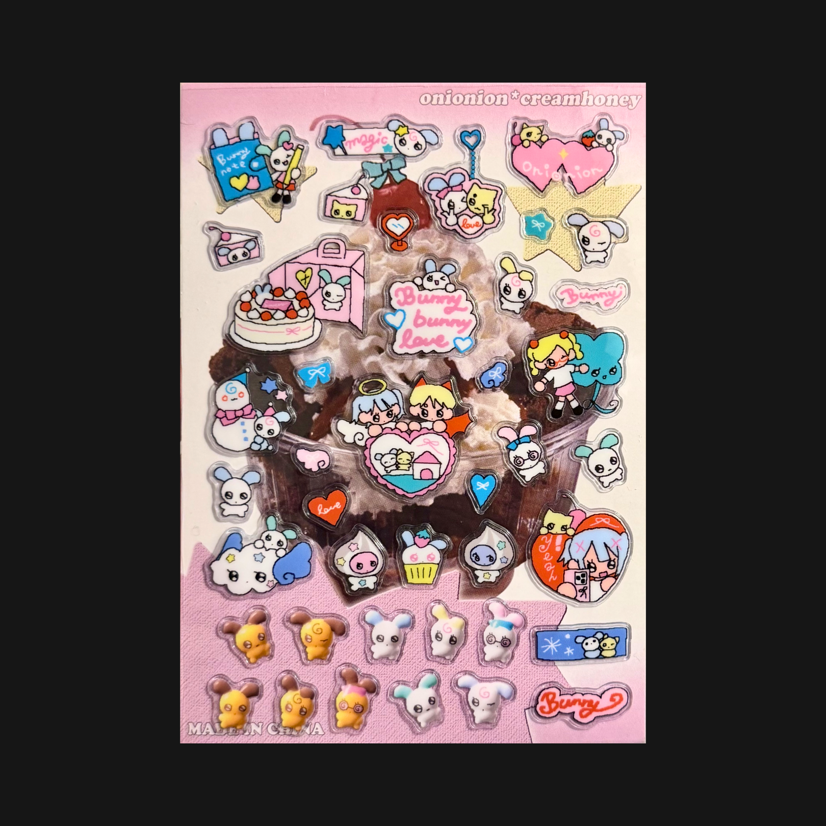 CREAMHONEY X ONIONION - BUNNY LOVE STICKER SHEET