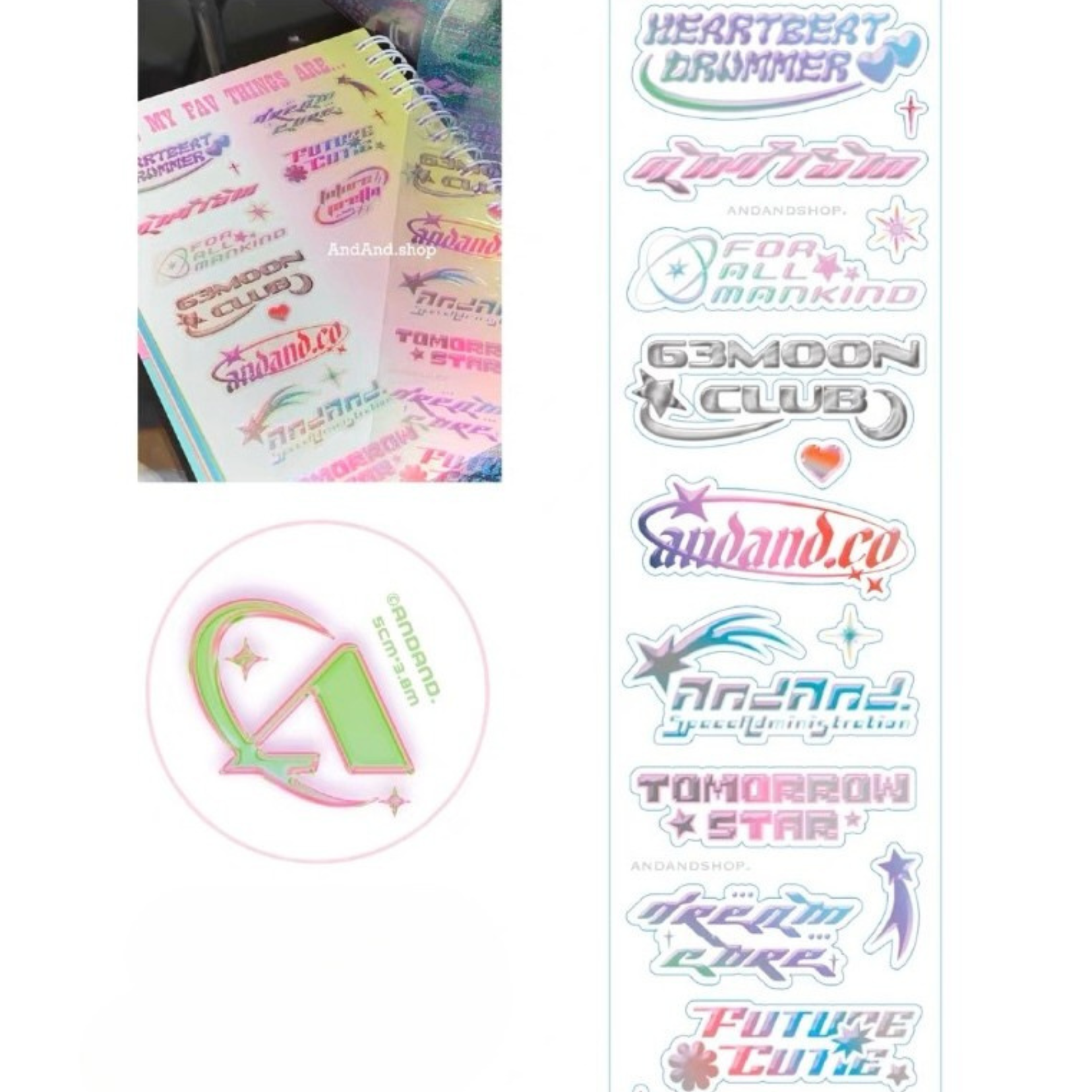 AndAnd. - Star Shine Y2K Sticker Roll