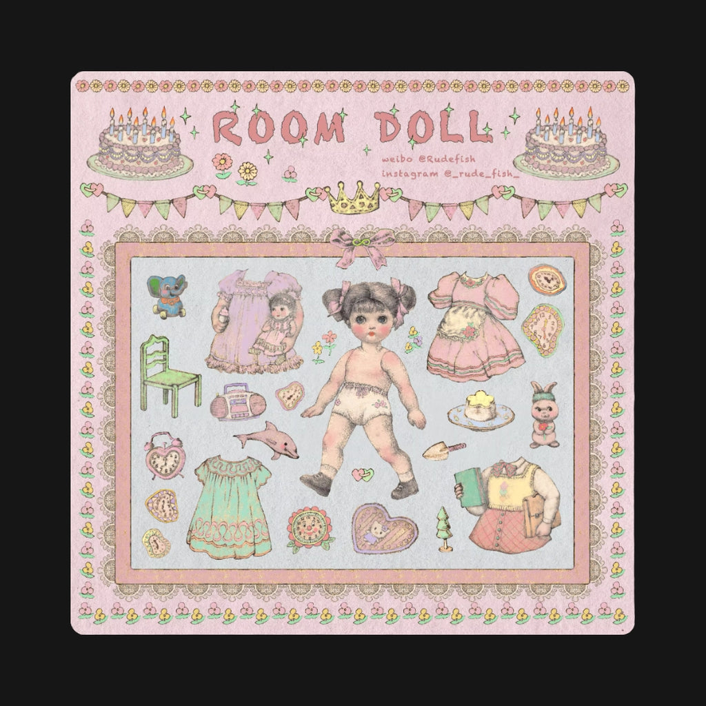 RUDEFISH - ROOM DOLL STICKER SHEET
