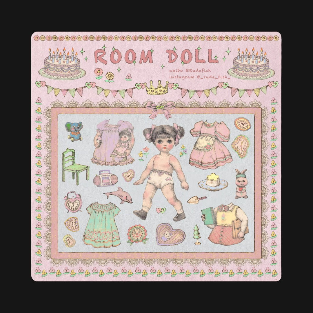 RUDEFISH - ROOM DOLL STICKER SHEET