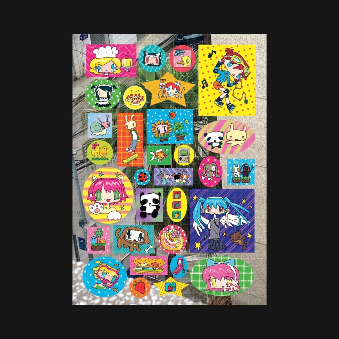 7.45 - STAY HOME SATURDAY PUFFY STICKER SHEET