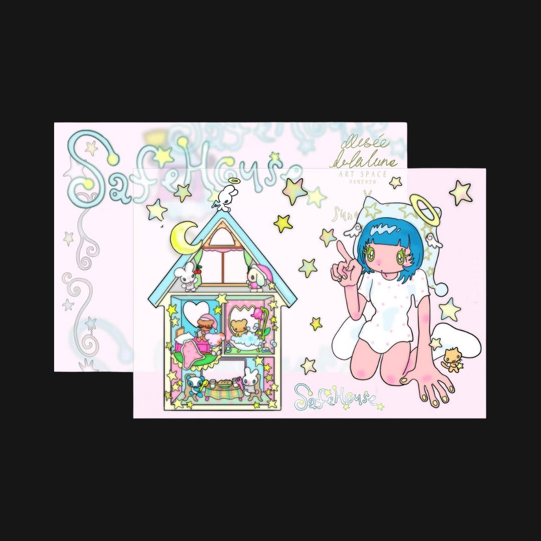 Sunonebird x desée de la lune Art Space - 'Safe House' Sticker Sheet Pack