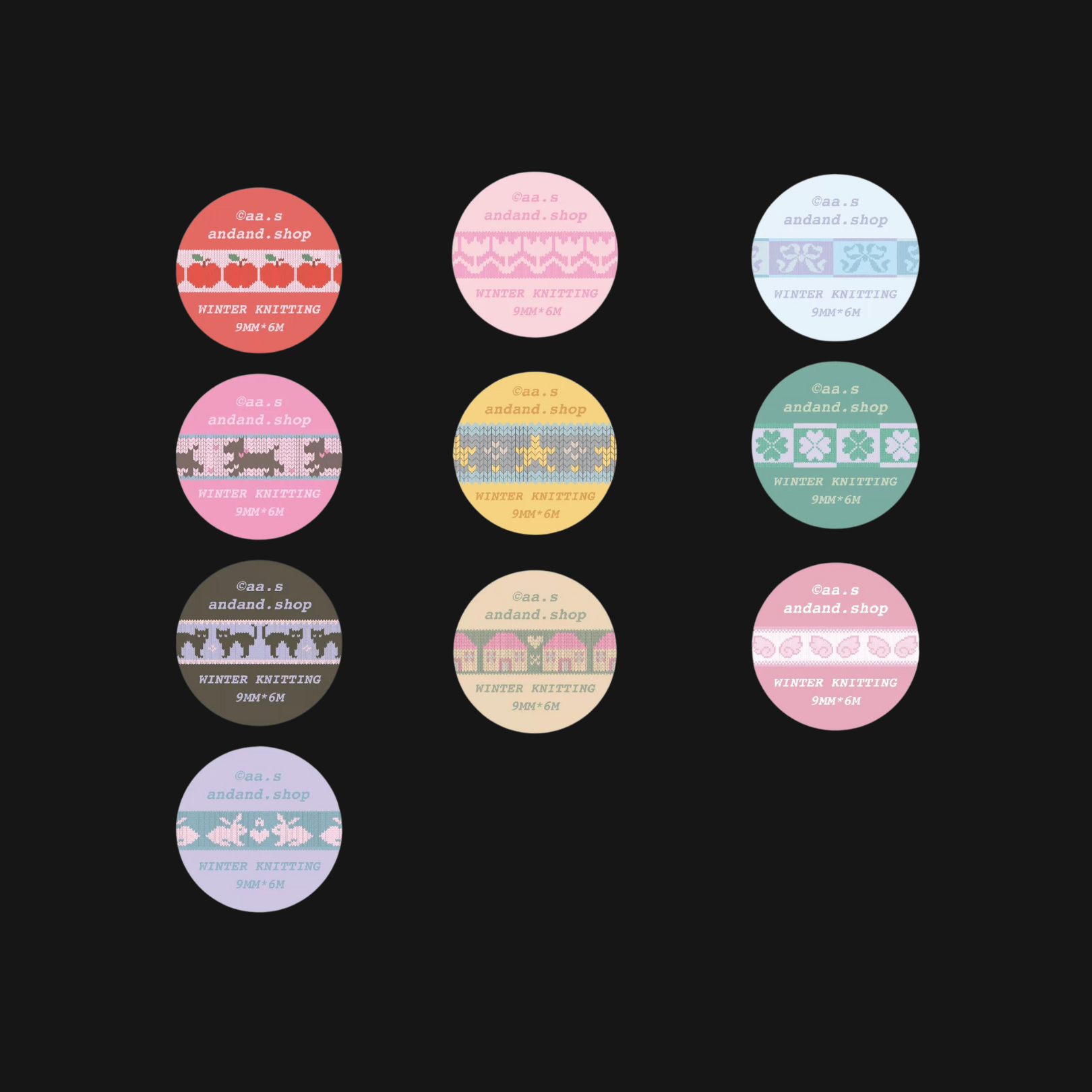 AndAnd. - Winter Sweater Sticker Roll