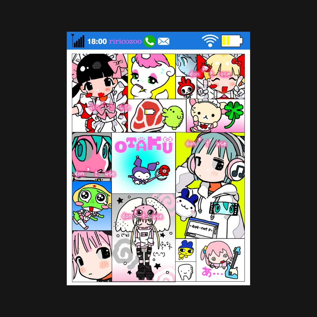Riricozoo - Otaku Sticker Sheet