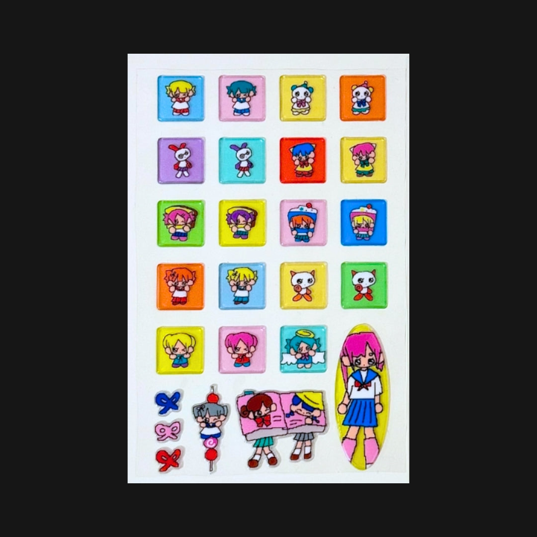 CREAMHONEY - JELLY QQ FIGURES STICKER SHEET