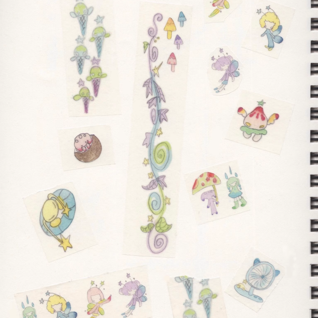AGNELLO - SUMMER EVENING BREEZE WASHI TAPE STICKER ROLL
