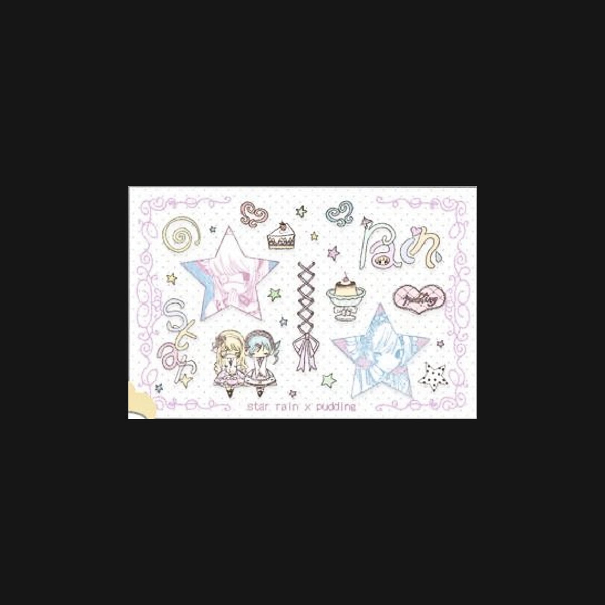 NEMONY X PUDDING - STAR RAIN PUFFY STICKER SHEET
