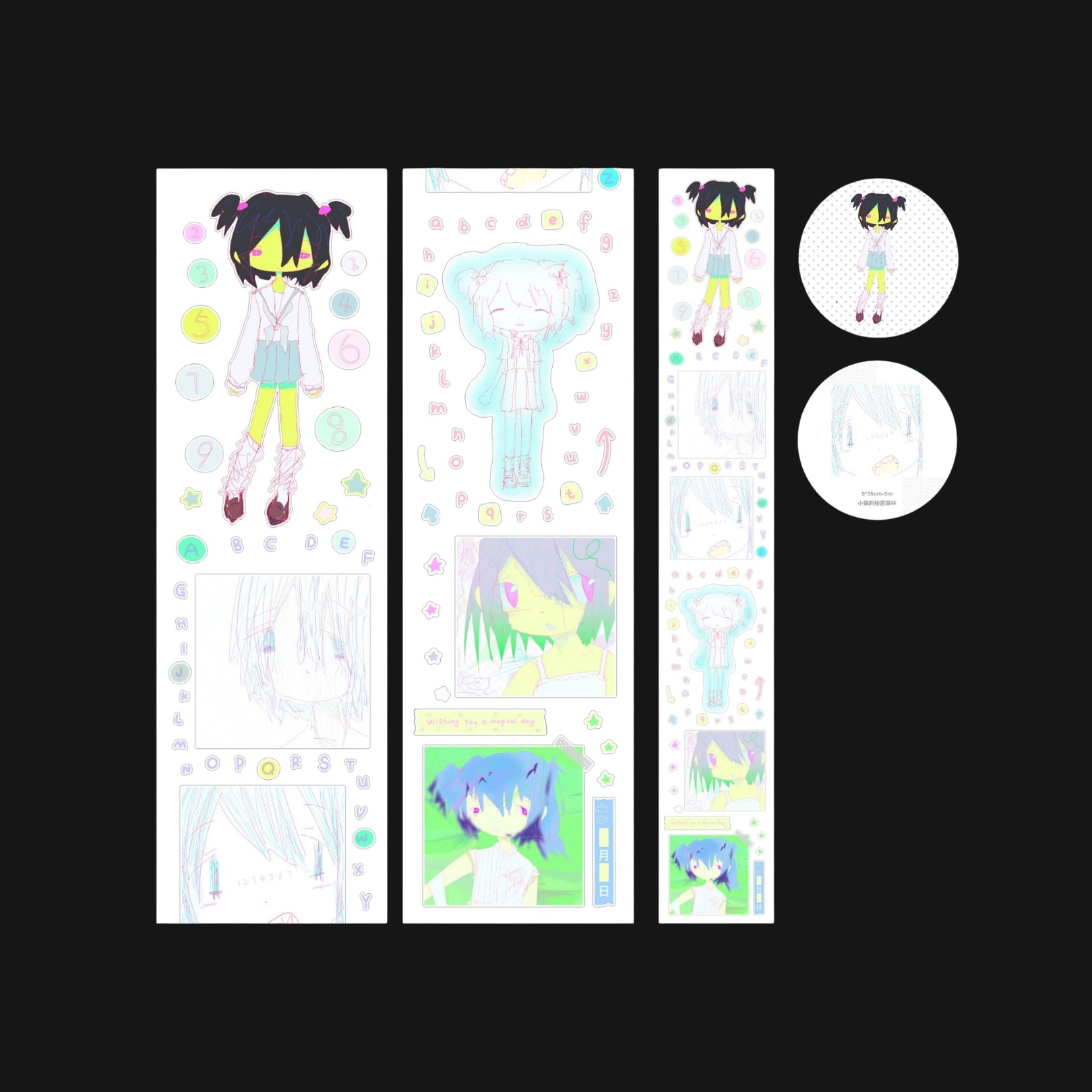 SNAIL’S SECRET FOREST - LINE OF WIND STICKER ROLL