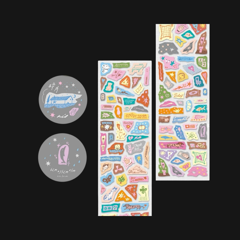NIO BIUM - FRAGMENT POEMS STICKER ROLL