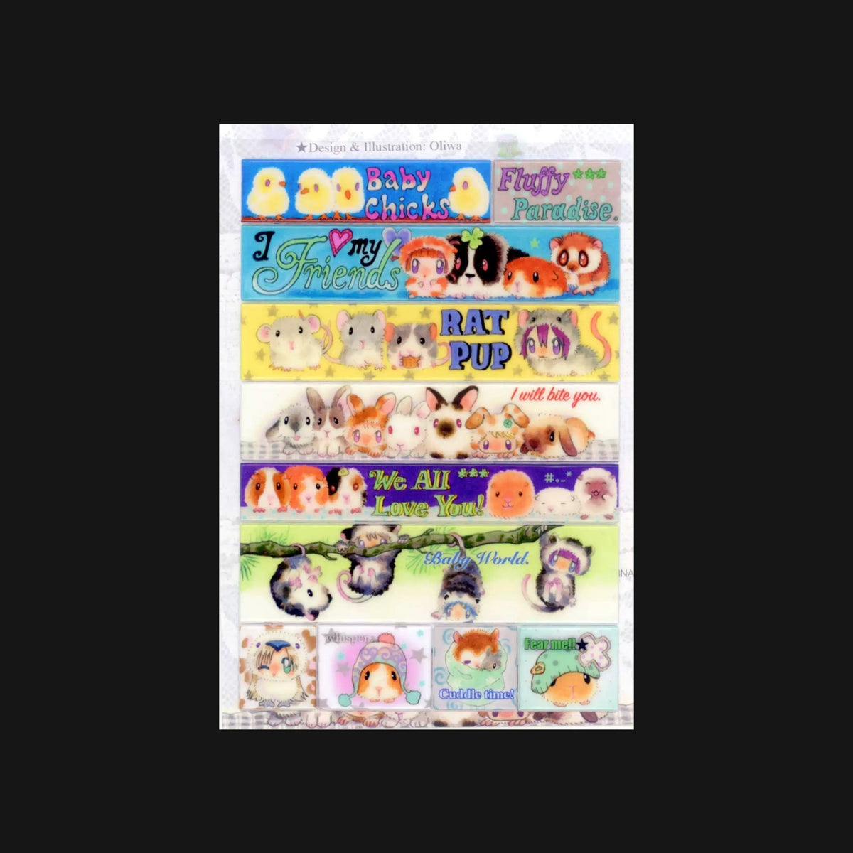 OLIWA - BABY ANIMALS 3D STICKER SHEET