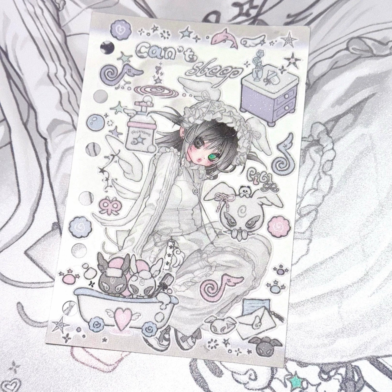 PICKYBONE - INSOMNIA WINGS STICKER SHEET - SPIKE