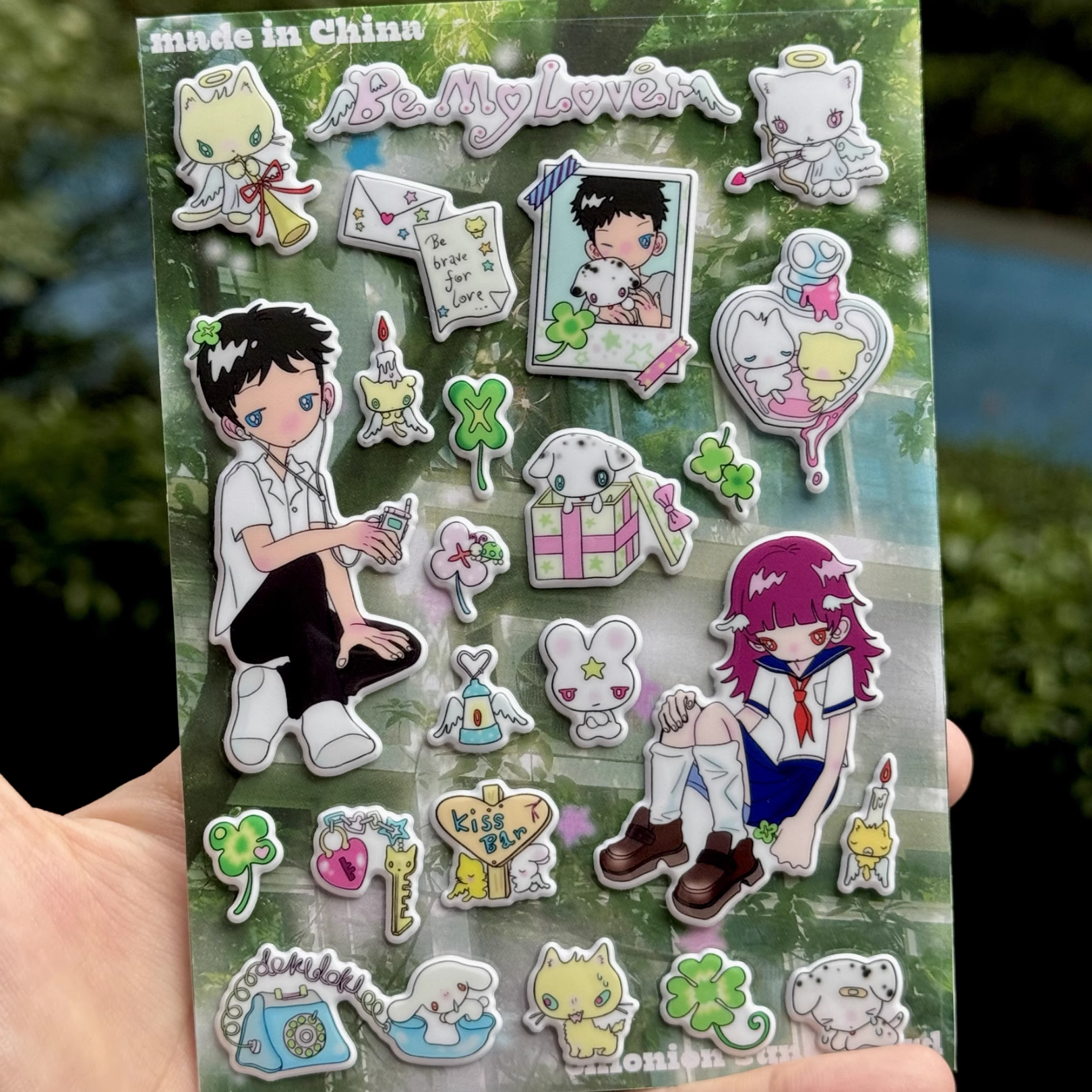 Sunonebird x Onionion - Be My Lover Puffy Sticker Sheet