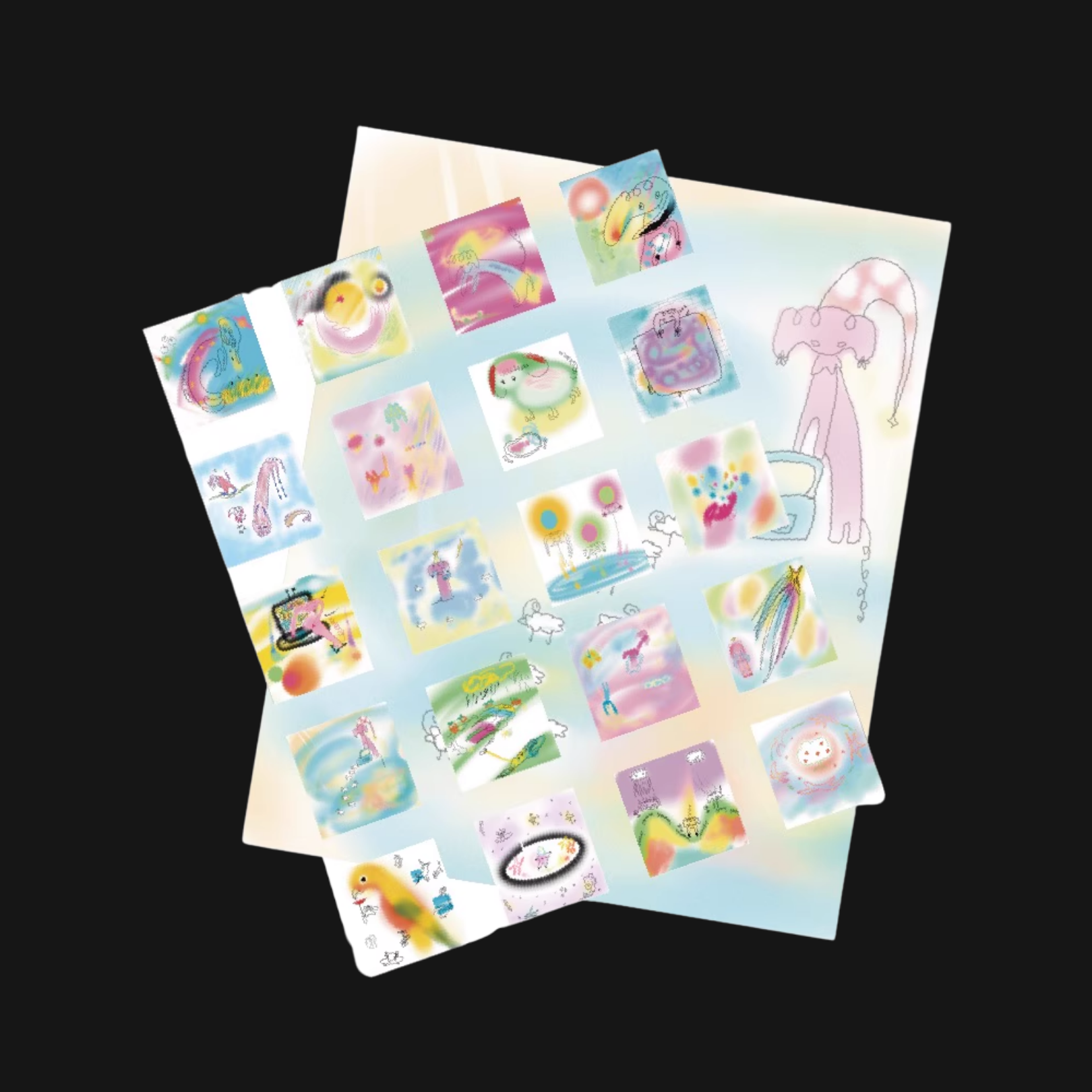 AGNELLO - PUPPY'S DREAM STICKER SHEET