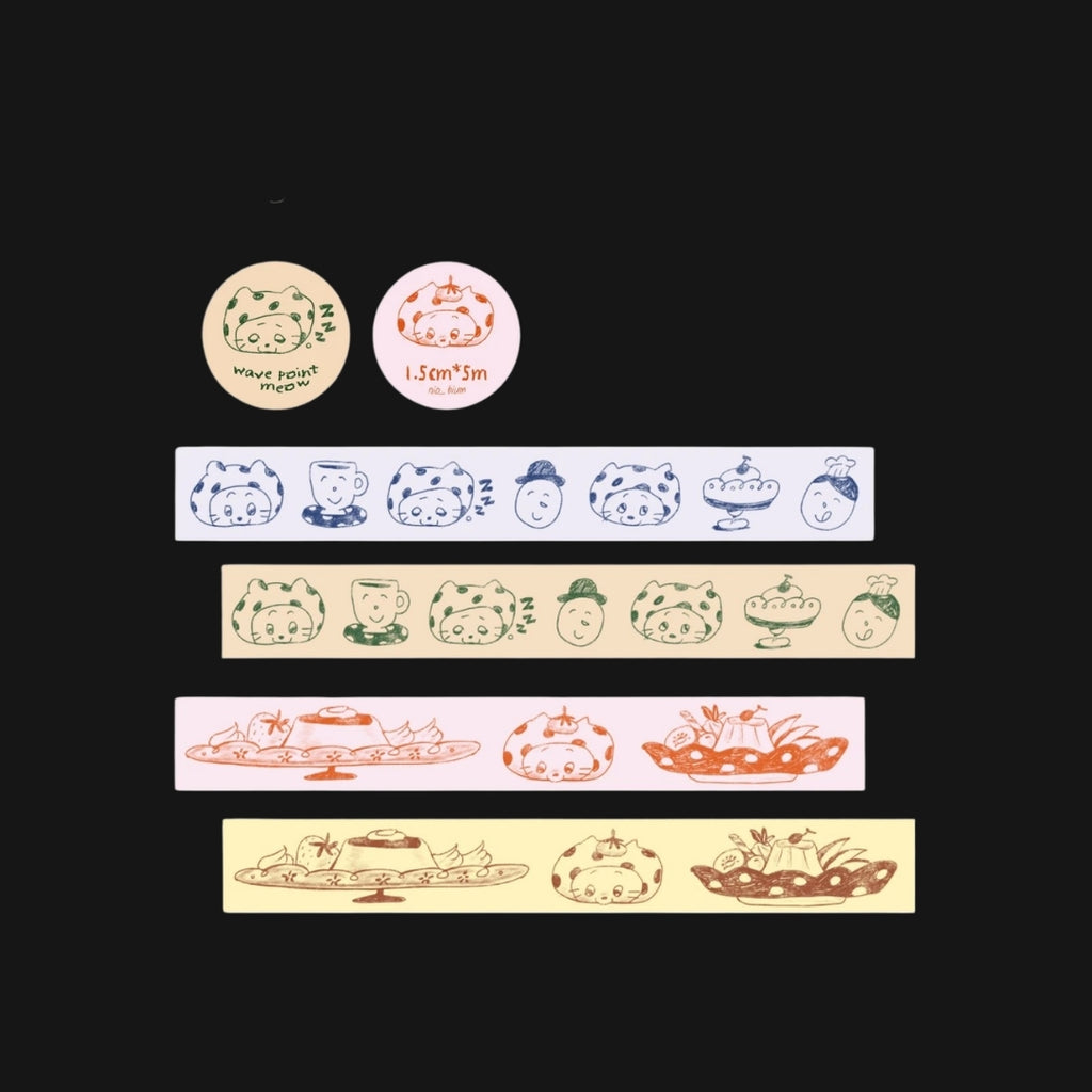 NIO BIUM - CHEF WAVE POINT MEOW WASHI TAPE