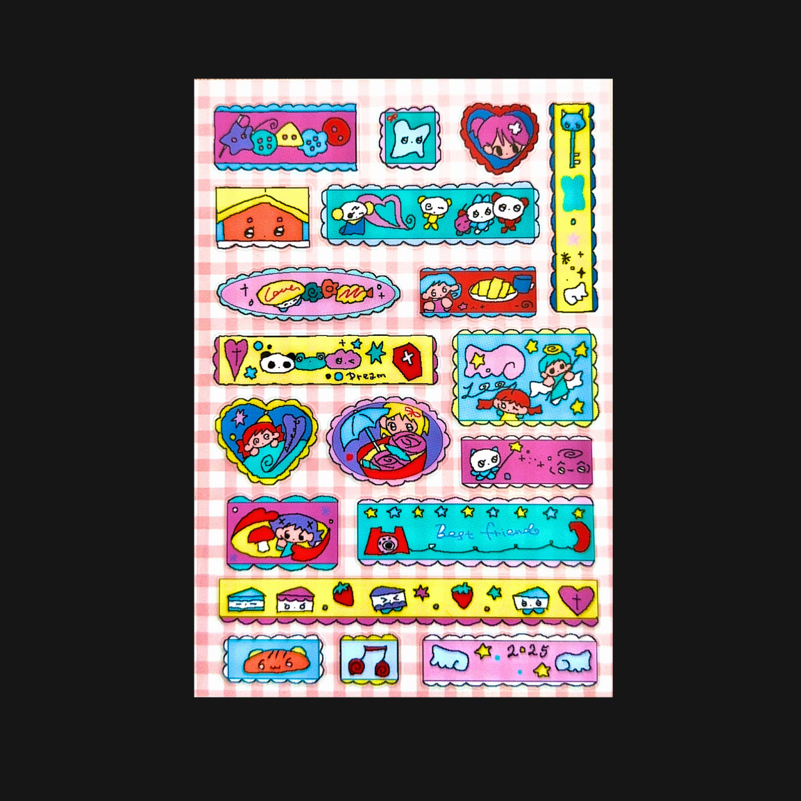 Creamhoney - Lace Stripes Sticker Sheet