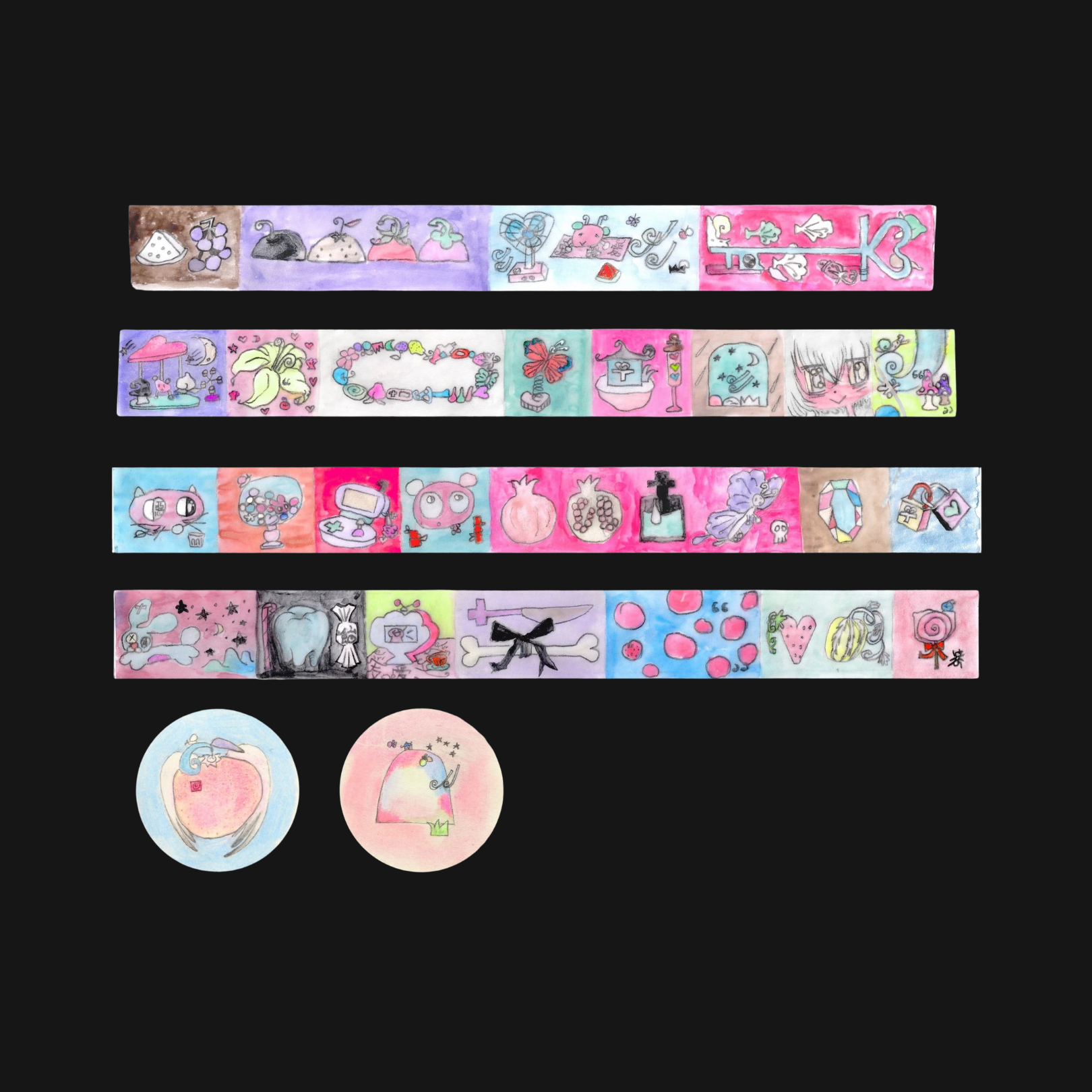 LAZY VENUS SYNDROME - APPLE & HERBS STICKER ROLL