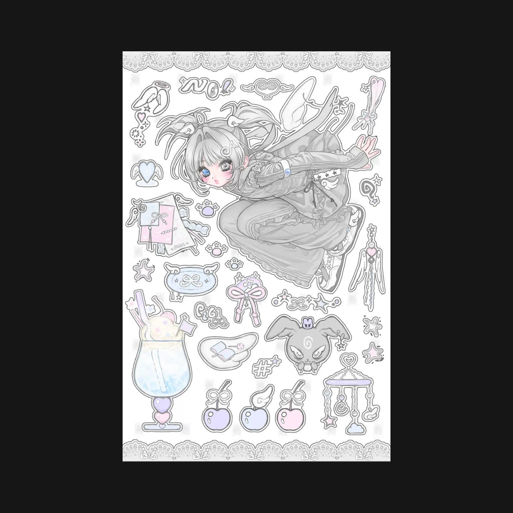 PICKYBONE - INSOMNIA WINGS STICKER SHEET - BONE