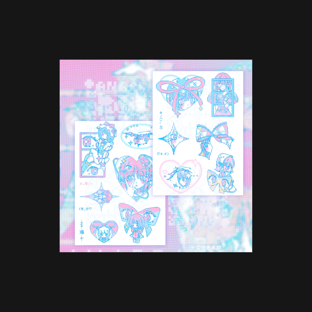 ANARRATOR - Eye_爱 A6 Tattoo Sticker Sheet Set
