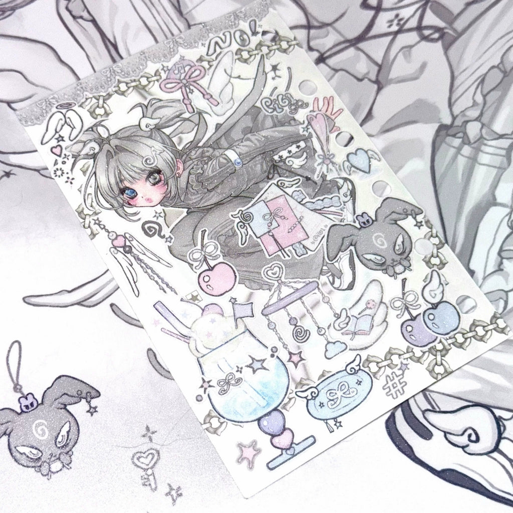 PICKYBONE - INSOMNIA WINGS STICKER SHEET - BONE