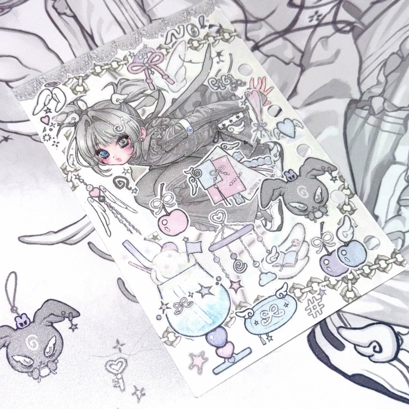 PICKYBONE - INSOMNIA WINGS STICKER SHEET - BONE