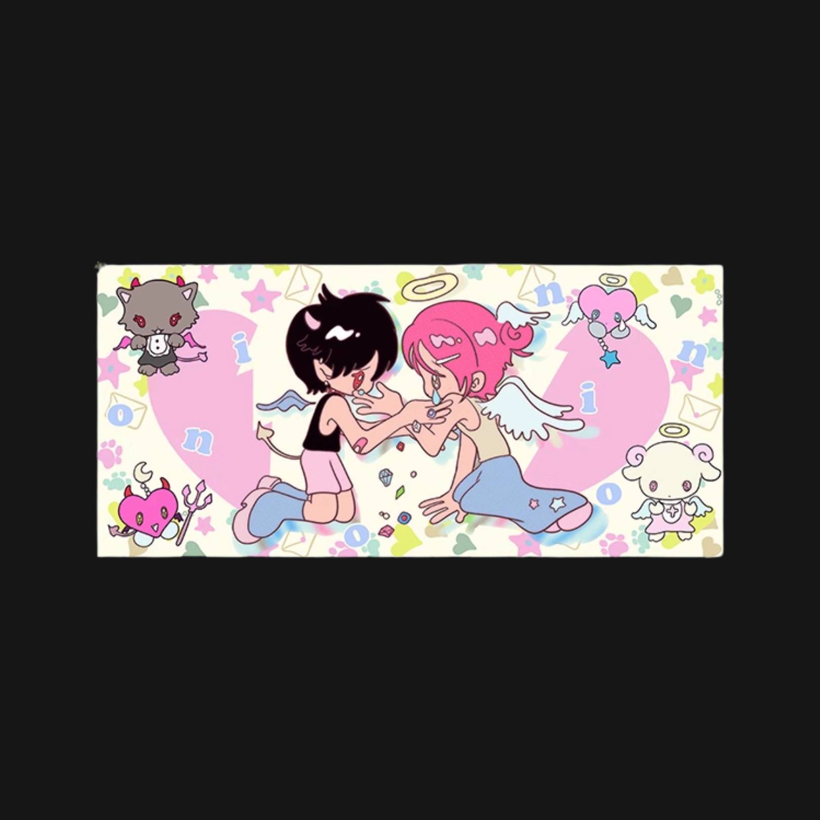 Sunonebird x Onionion - Heartbroken Boy and Girl Beach Towel