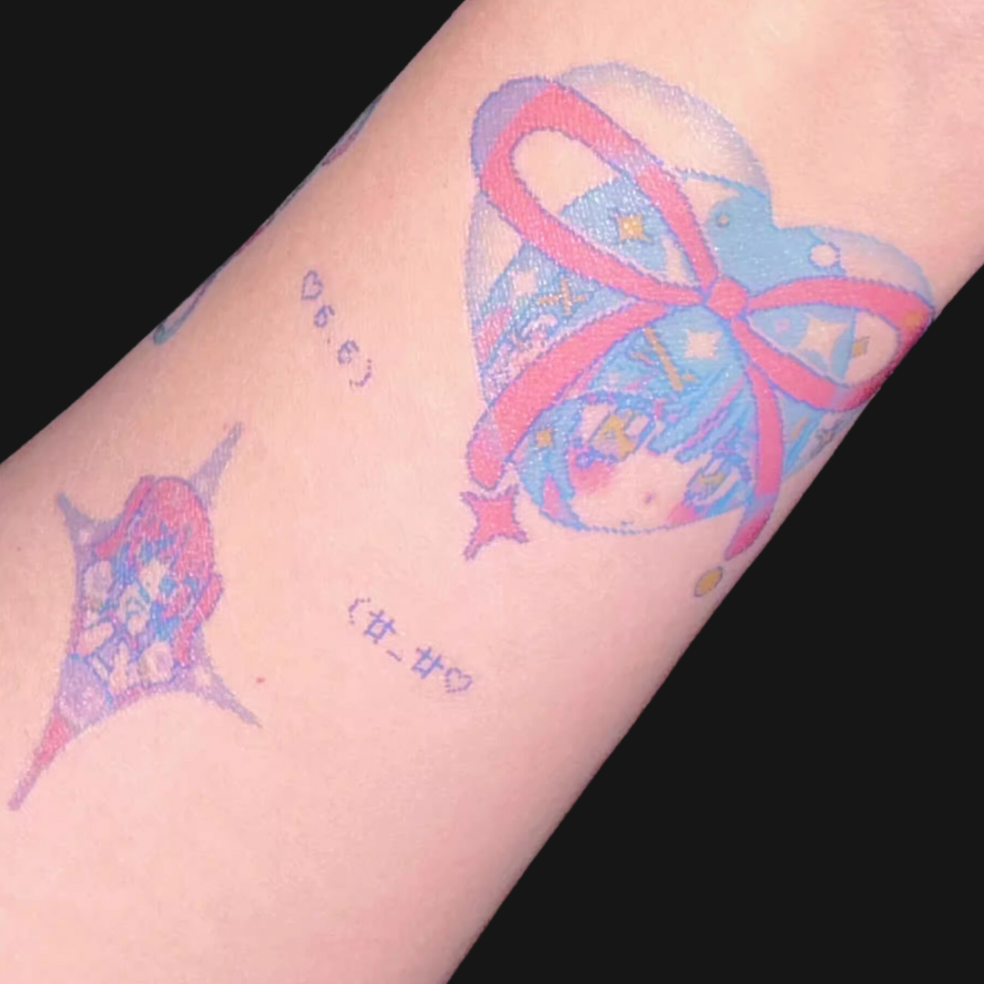 ANARRATOR - Eye_爱 A6 Tattoo Sticker Sheet Set