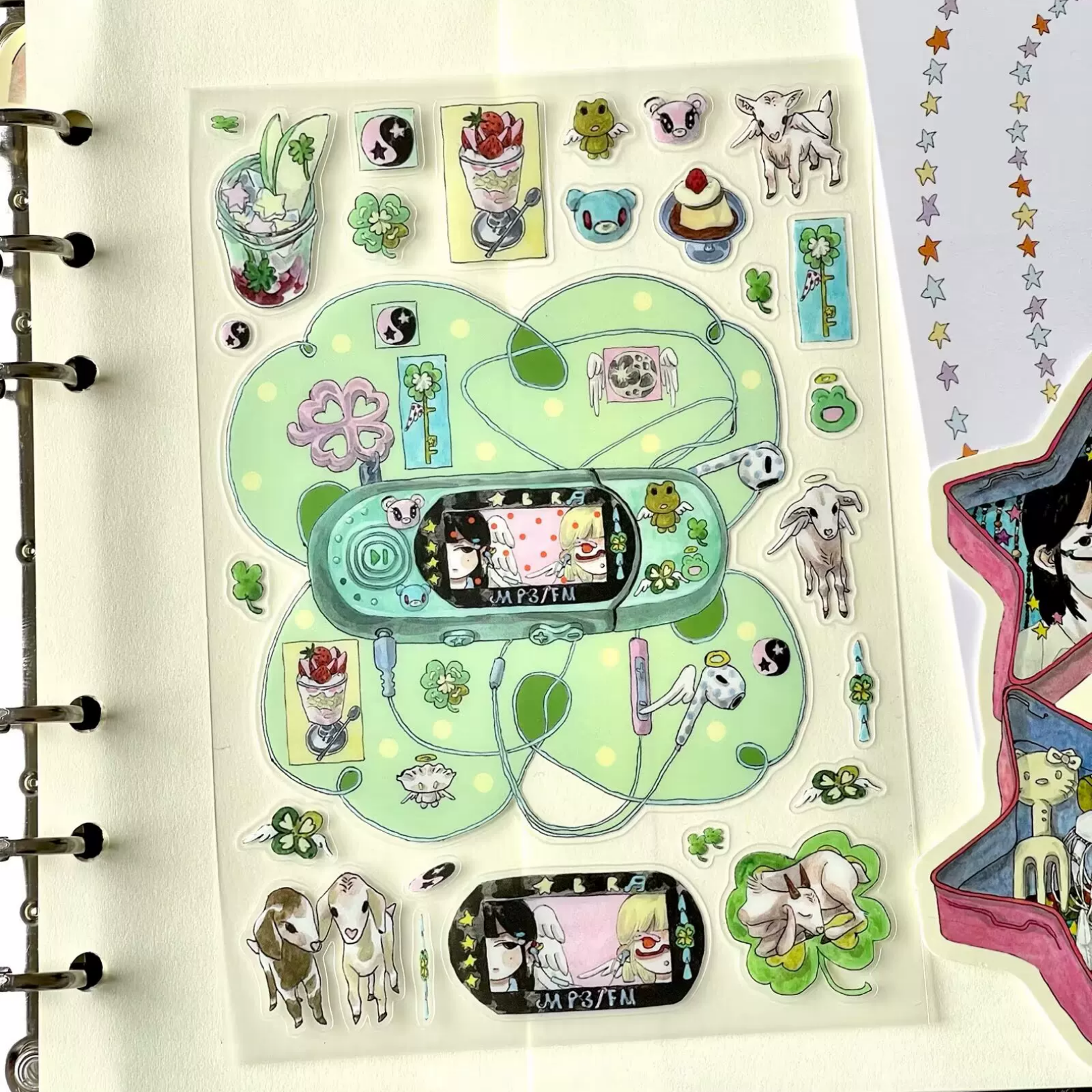 RUILIN ZHAO - CLOVER HEADPHONE STICKER SHEET